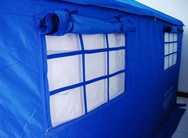 3 tentes de secours d'urgence du × 4m avec l'unité centrale 600D ont enduit des matériaux de tissu d'Oxford