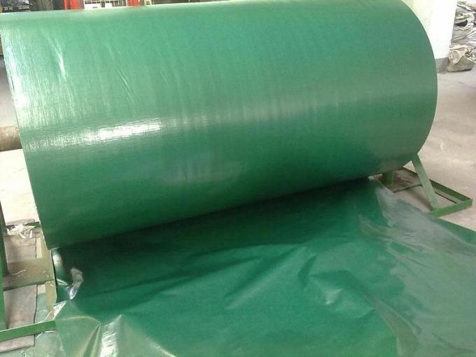 Trois couches de polyéthylène de PE de bâche de vert de feuille avec la bande renforcée