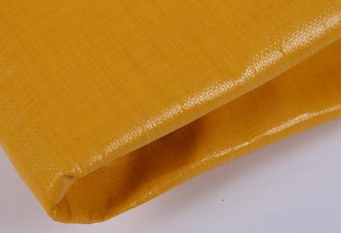 Feuille jaune/orange épaisse de bâche de PE 800D imperméable pour des matériaux d'emballage