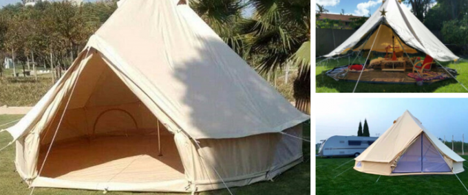 6-10 tente de Bell de toile de coton de tente de Yurt de personnes avec le tissu de Canva
