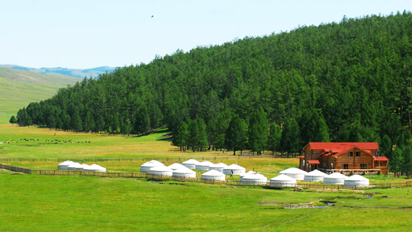 30 mètres carrés de mongolian traditionnel de luxe Yurt avec la soudure à haute fréquence