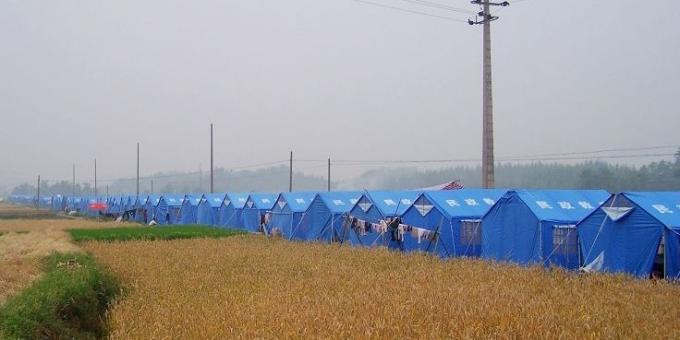tente bleue de rÃ©fugiÃ© de l'ONU de tente de secours en cas de catastrophe 12M2