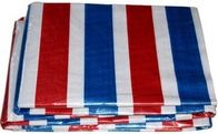 PE Coated Stripe PE Tarpaulin Sheet Dust - Proof Woven Technics With Holes