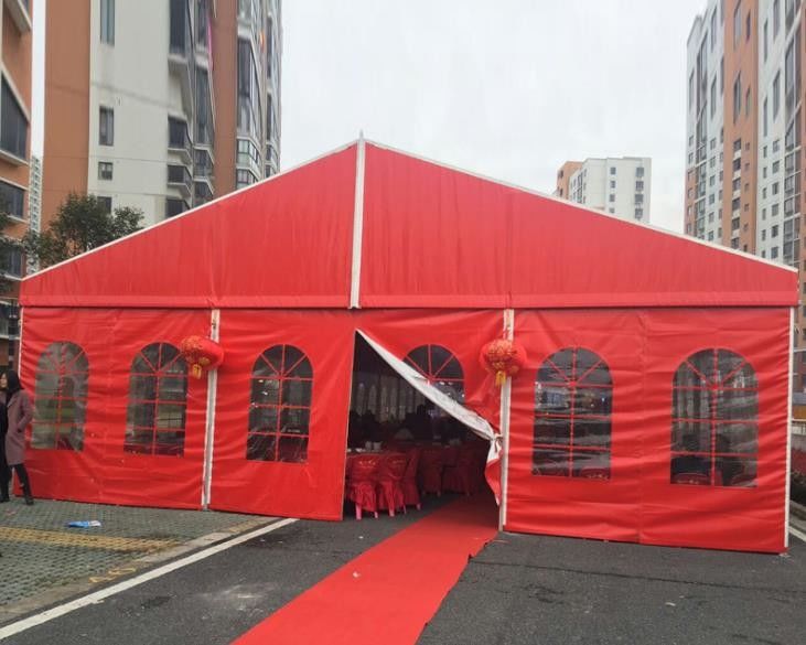 High Strength Wedding Party Tent UV - Resistant 6 X 12 M With Steel Structure